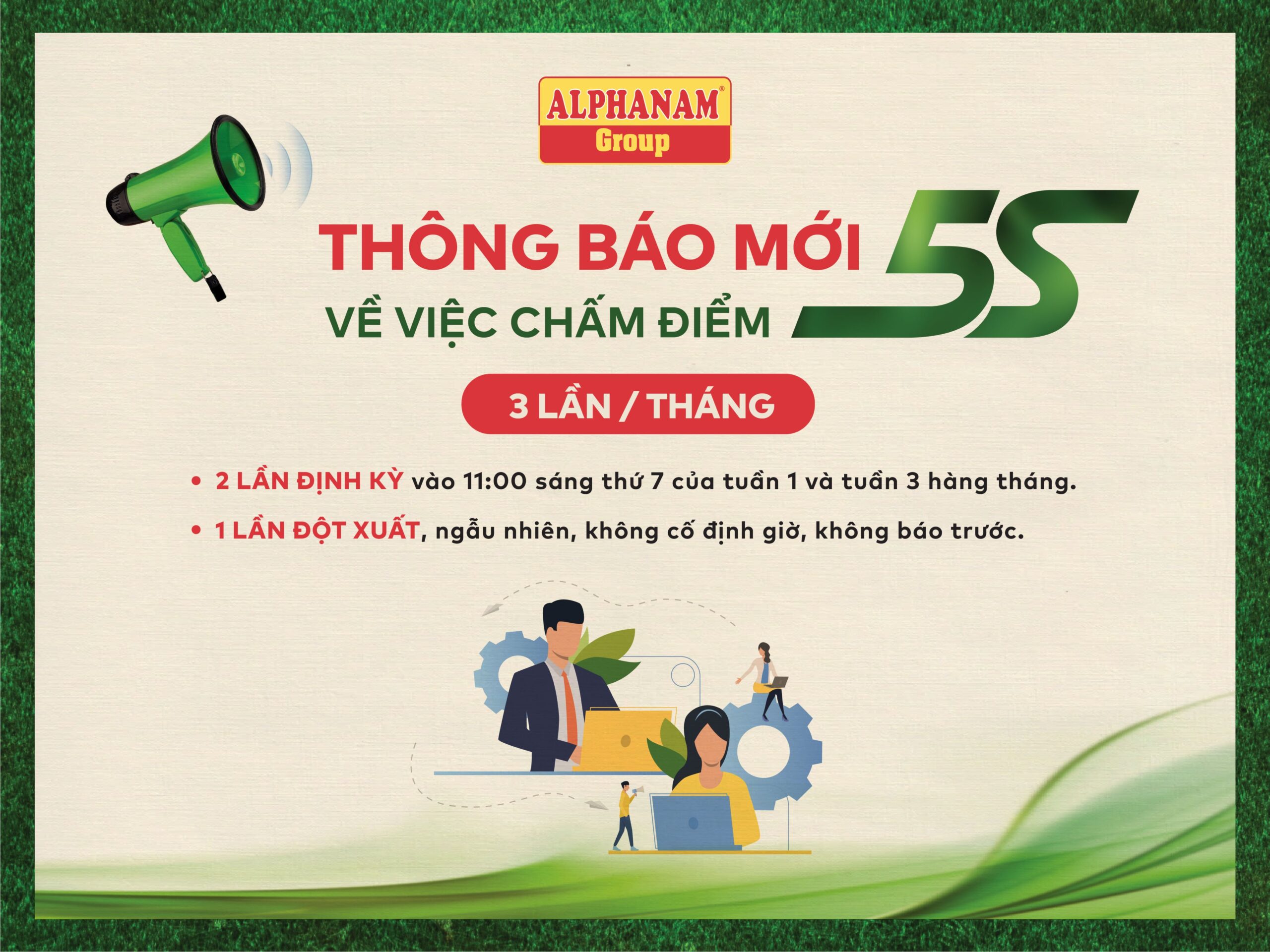 Read more about the article THÔNG BÁO MỚI VỀ VIỆC CHẤM ĐIỂM 5S