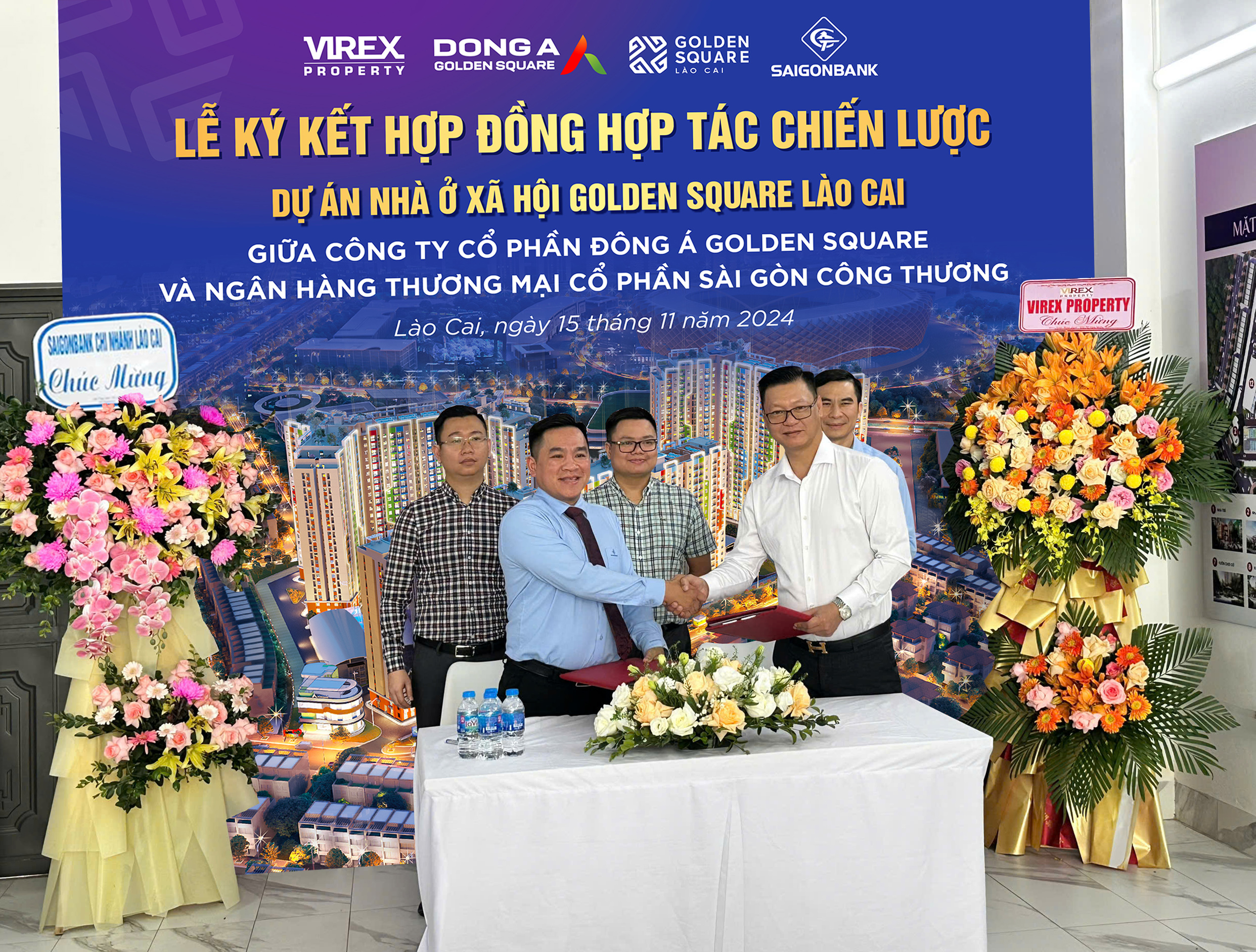 LỄ KÝ KẾT HỢP ĐỒNG HỢP TÁC CHIẾN LƯỢC GIỮA CTCP ĐÔNG Á GOLDEN SQUARE VÀ NGÂN HÀNG SAIGONBANK CHO DỰ ÁN NOXH GOLDEN SQUARE TẠI LÀO CAI